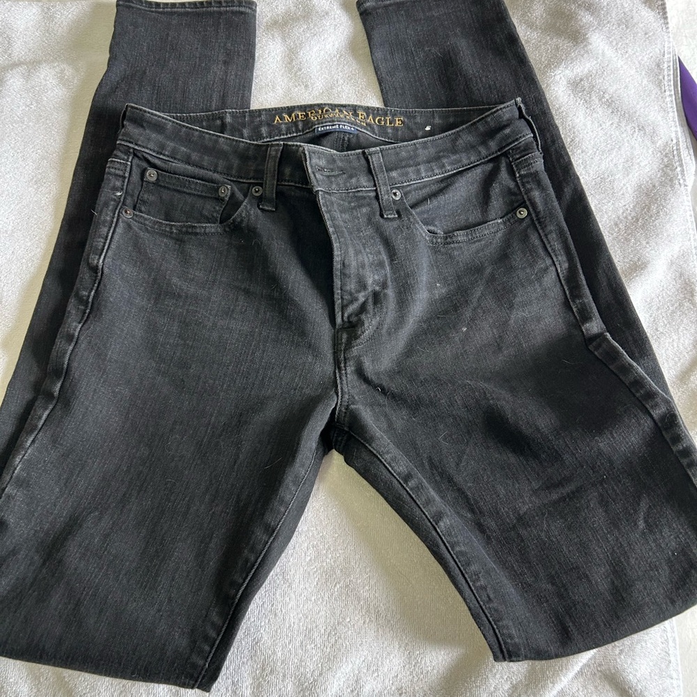 American Eagle Outfitters Women's Dark Gray Skinny Jeans
